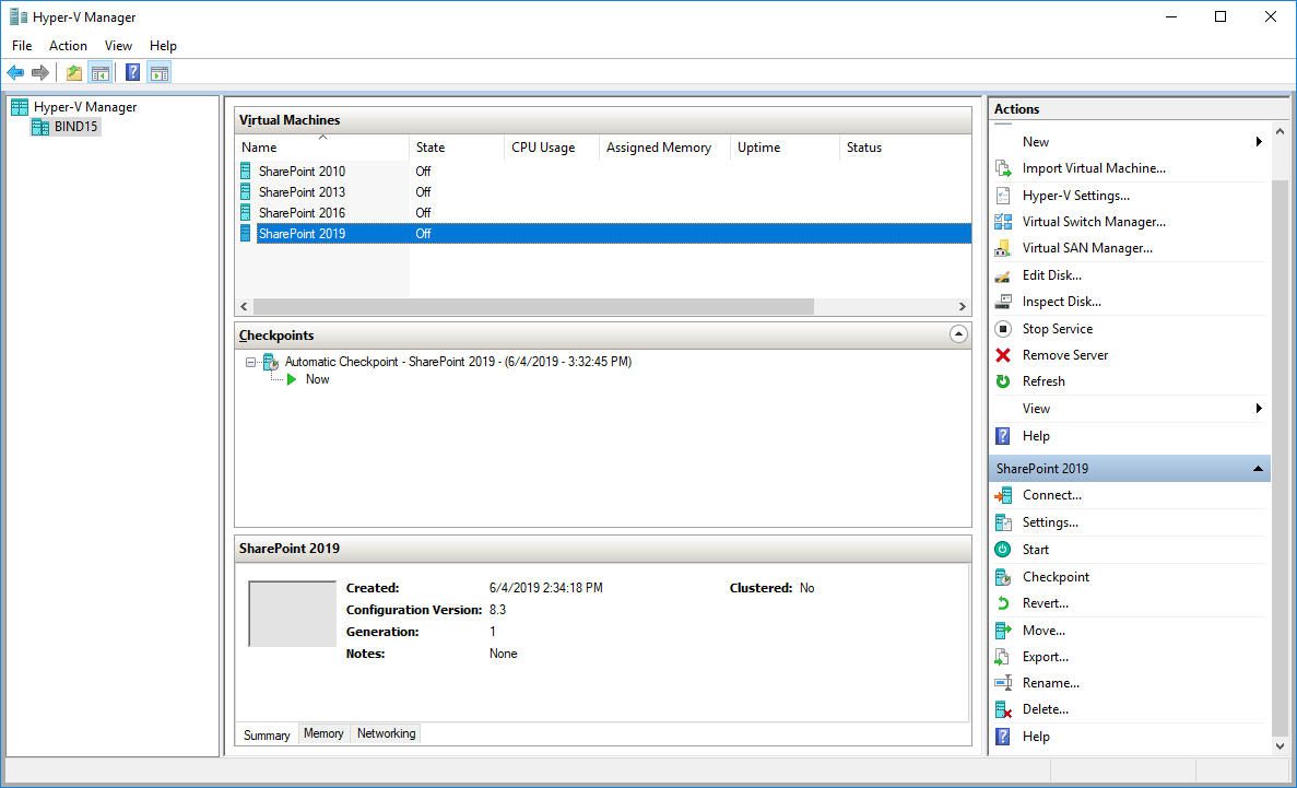 How to Install SharePoint 2019 step by step on HyperV Part 1 of 5